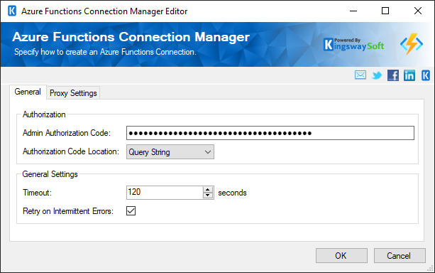 SSIS Azure Functions connection